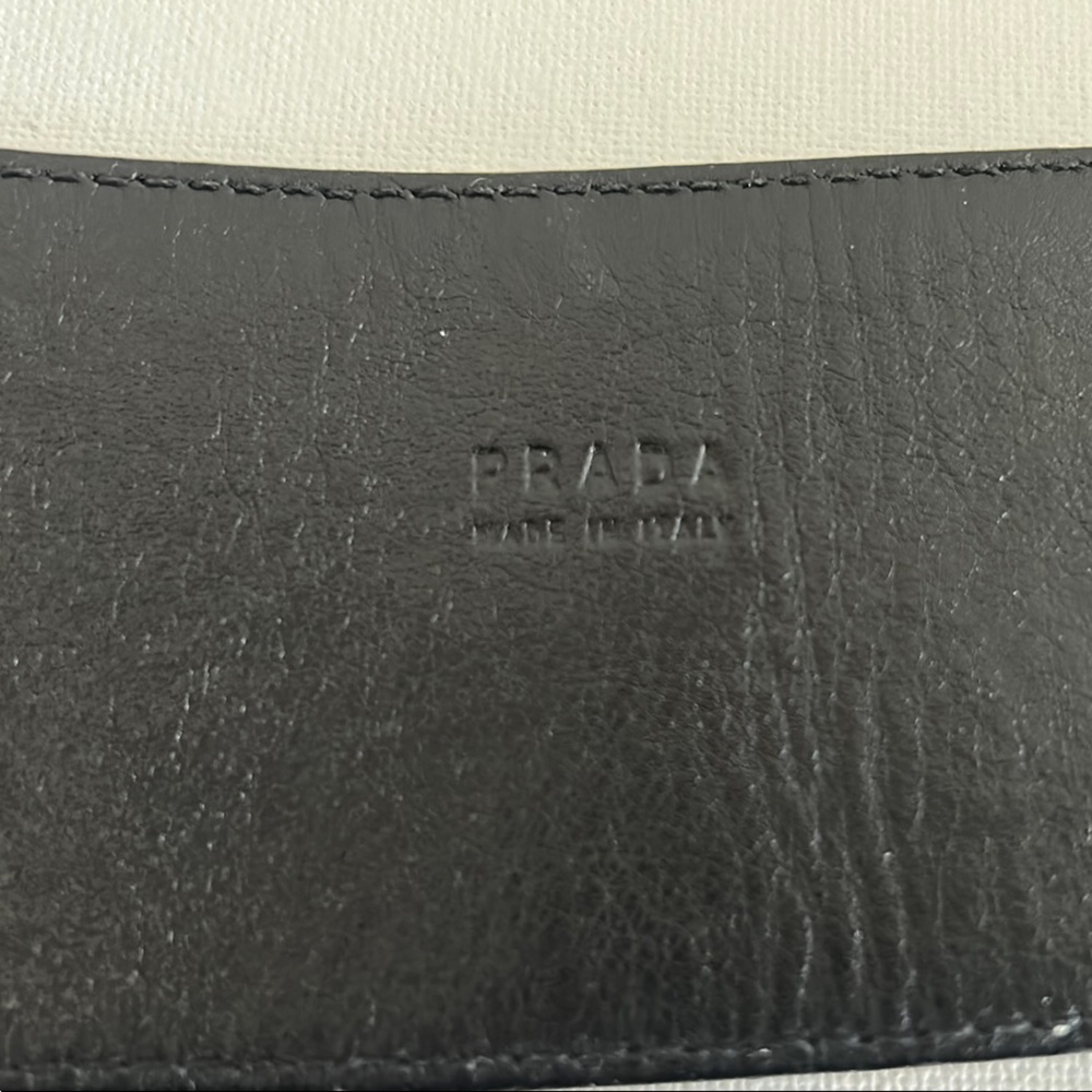 PRADA Black Leather
Chunky Round Buckle Belt  85/34 - Picture 5 of 11
